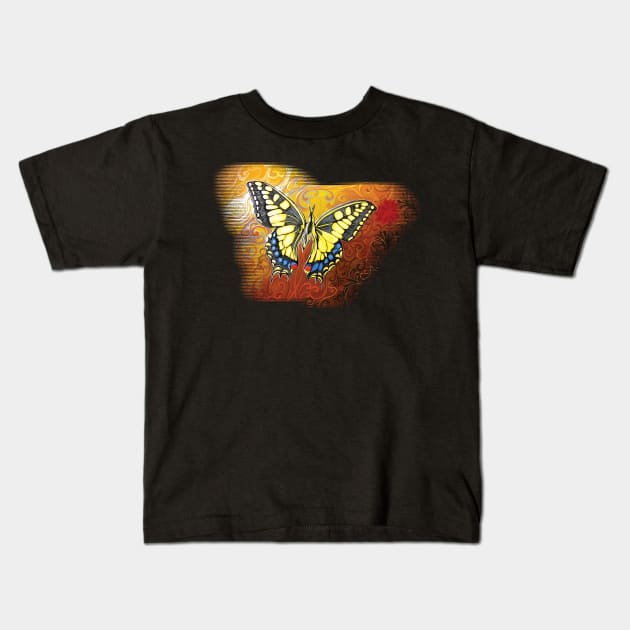 Dancing Monarch Butterfly Kids T-Shirt by SunnyDaysNH